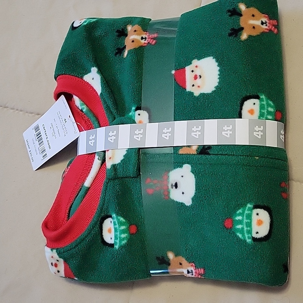 Brand new w tag Christmas onesie w feet